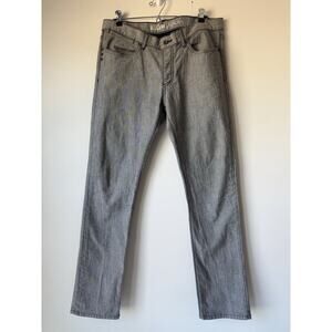 SOLD KR3W Jeans Mens Size 36 Denim K Slim Fit Stretch Button Fly *missing Button